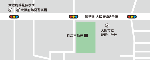 〒538-0051 大阪市鶴見区諸口 3丁目5番27 ネオコーポ鶴見緑地 305号